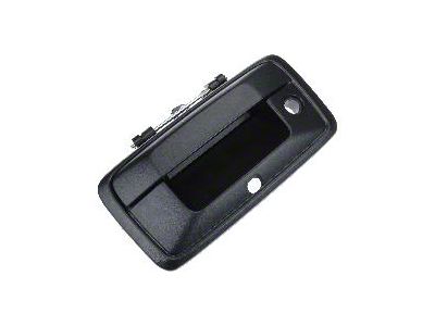 Tailgate Handle with Backup Camera Opening; Textured Black (16-18 Silverado 1500)