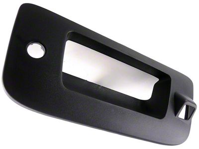 Tailgate Handle Bezel with Keyhole and Backup Camera Hole; Textured Black (09-13 Silverado 1500)