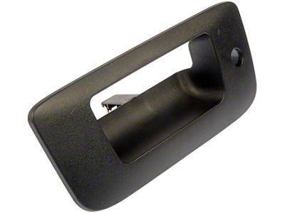 Tailgate Handle Bezel with Keyhole; Textured Black (07-13 Silverado 1500)