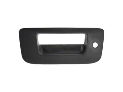 Tailgate Handle Bezel with Lock Provision; Textured Black (07-13 Silverado 1500)