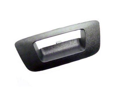 Replacement Tailgate Handle Bezel without Keyhole; Textured Black (07-13 Silverado 1500)