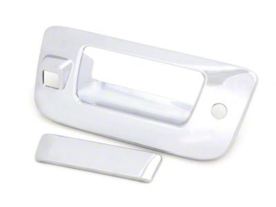 Tailgate Handle Cover without Backup Camera Opening; Chrome (15-18 Silverado 1500)