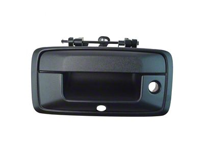 Tailgate Handle with Backup Camera Opening; Textured Black (14-15 Silverado 1500)