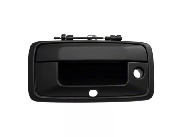 Tailgate Handle with Backup Camera Opening; Textured Black (16-18 Silverado 1500)