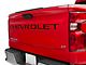 Tailgate Insert Letters; Gloss Black with Red Outline (19-23 Silverado 1500)