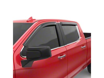 EGR Tape-On Window Visors; Front and Rear; Dark Smoke (19-24 Silverado 1500 Double Cab)