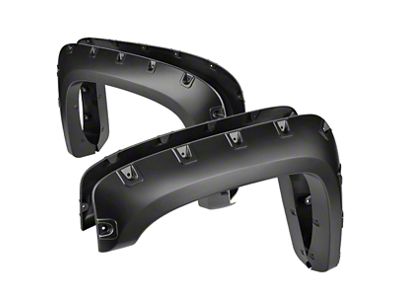 Terrain Fender Flares; Smooth Matte Black (07-13 Silverado 1500 w/ 6.50-Foot Standard & 8-Foot Long Box)