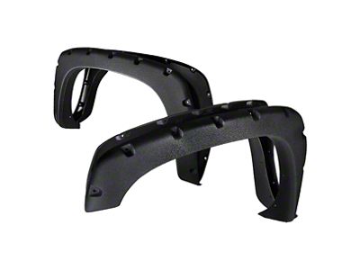 Terrain Fender Flares; Smooth Matte Black (19-25 Silverado 1500)