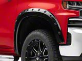Textured Fender Flares; Matte Black (19-26 Silverado 1500 Crew Cab)