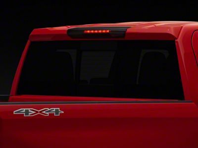 Third Brake Light Cover; Carbon Fiber Look (19-24 Silverado 1500)