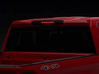 Third Brake Light Cover; Smoked (19-25 Silverado 1500 w/ Rear Camera)
