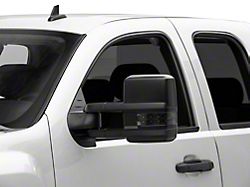 Powered Heated Manual Extendable Towing Mirrors with Smoked Turn Signals; Textured Black (07-13 Silverado 1500)