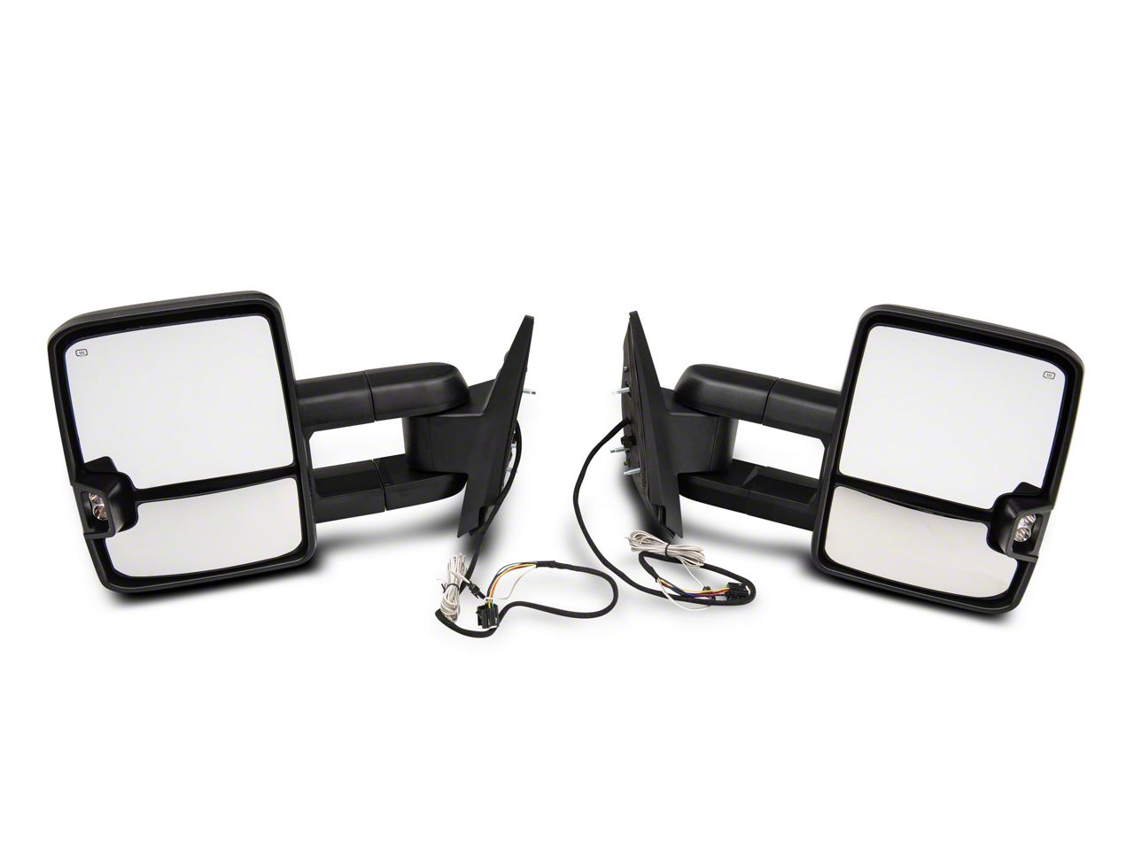 Tow Mirrors Gmc PAIR Of Power Heated Towing Mirrors For 2007-2013 Chevy Silverado 1500/2500/3500HD - Chrome, Manual Fold 2015 Silverado Tow Mirrors Oem - Foto 2