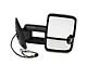 Powered Heated Manual Extendable Towing Mirrors with Smoked Turn Signals; Textured Black (07-13 Silverado 1500)