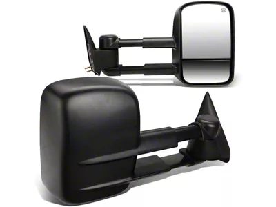Towing Mirror; Powered; Heated; Black; Pair (03-06 Silverado 1500)