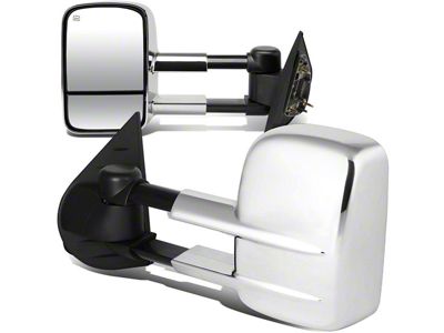 Towing Mirror; Powered; Heated; Chrome; Pair (07-12 Silverado 1500)