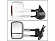 Towing Mirror; Manual; With Amber LED Signal; Chrome; Pair (07-13 Silverado 1500)