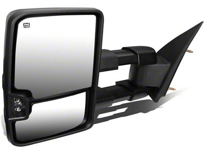 Towing Mirror; Powered; Heated; Smoked Amber LED Signal; Black; Left (03-06 Silverado 1500)
