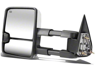 Towing Mirror; Powered; Heated; Smoked Amber LED Signal; Chrome; Left (03-06 Silverado 1500)