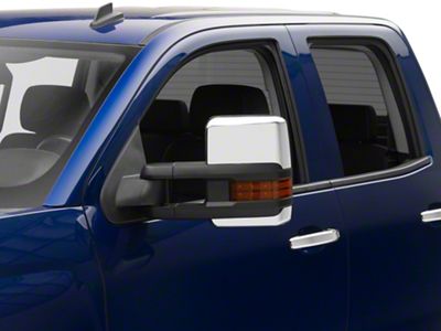 Powered Heated Towing Mirrors with Amber Turn Signals; Chrome (14-18 Silverado 1500)