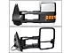 Towing Mirror; Manual; Amber LED Signal; Chrome; Pair (07-13 Silverado 1500)