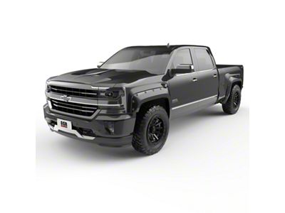 EGR Traditional Bolt-On Look Fender Flares; Black (14-18 Silverado 1500 w/ 6.50-Foot Standard & 8-Foot Long Box)