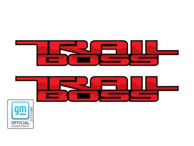 Trail Boss Decal; Black/Red (19-25 Silverado 1500)