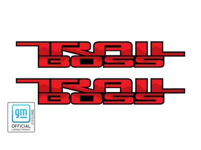 Trail Boss Decal; Black/Red (19-24 Silverado 1500)