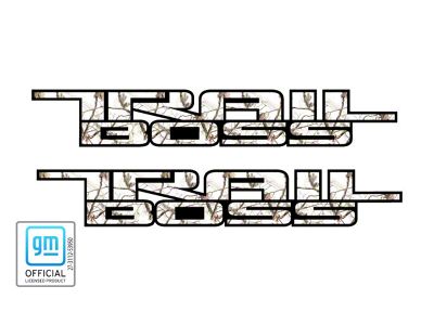 Trail Boss Decal; Camo Realtree APS Snow (19-25 Silverado 1500)