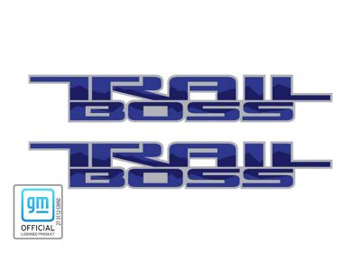 Trail Boss Decal; Gray/Dark Blue/Blue (19-24 Silverado 1500)