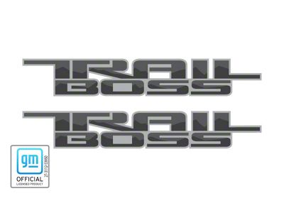 Trail Boss Decal; Gray/Dark Gray (19-24 Silverado 1500)