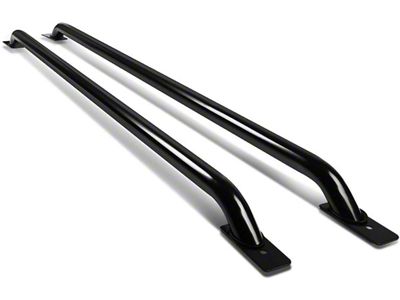 Truck Bed Rail; Stainless Steel; Black (04-06 Silverado 1500 w/ 5.80-Foot Short Box)