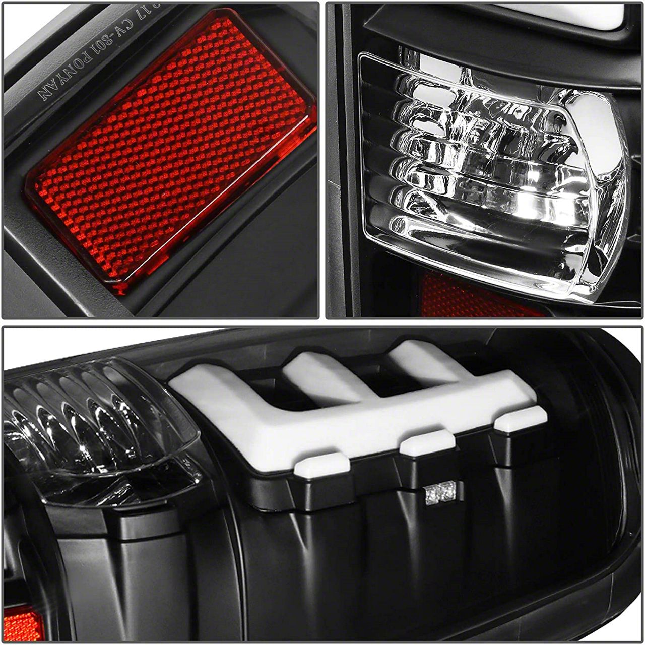 F-150 Performance Tail Lights; Chrome Housing; Red Lens (15-17 F-150 W/ Factory Halogen Non-BLIS