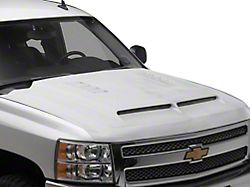 TYPE-E Style Ram Air Hood; Unpainted (07-13 Silverado 1500)