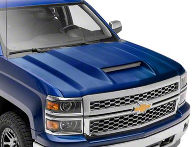 TYPE-RS Style Ram Air Hood; Unpainted (14-15 Silverado 1500)