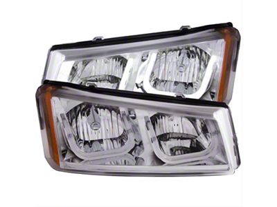 U-Bar Projector Headlights; Chrome Housing; Clear Lens (03-06 Silverado 1500)