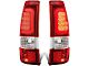 U-Halo LED Tail Lights; Chrome Housing; Red Lens (03-06 Silverado 1500 Fleetside)