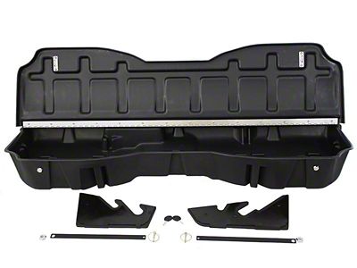 Underseat Storage with Lockable Lid; Black (14-18 Silverado 1500 Crew Cab)