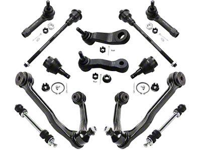 Front Upper Control Arms with Ball Joints, Sway Bar Links, Tie Rods, Idler Arm and 4-Groove Pitman Arm (99-06 4WD Silverado 1500; 04-06 2WD Silverado 1500 w/ Front Torsion Bar)