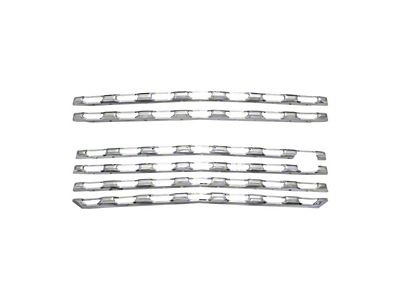 Upper Grille Overlay; Chrome (19-21 Silverado 1500 Custom, LT, WT)