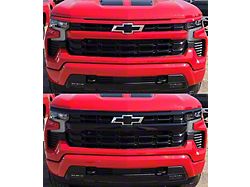 Chrome Delete Upper Grille Overlay; Gloss Black (22-25 Silverado 1500 LT, LTZ, RST, Trail Boss)