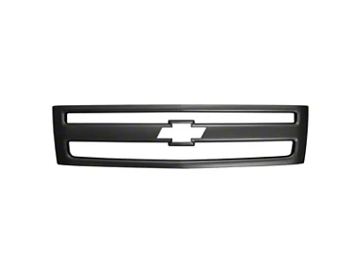 Upper Grille Overlay; Matte Black (07-13 Silverado 1500)