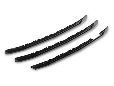 Chrome Delete Upper Overlay Grille; Gloss Black (16-18 Silverado 1500 w/ Z71 Package)