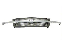 Upper Replacement Grille; Black (03-06 Silverado 1500, Excluding SS)