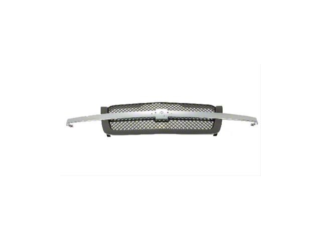 Upper Replacement Grille; Black (03-06 Silverado 1500, Excluding SS)