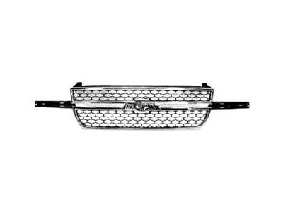 Upper Replacement Grille; Black and Chrome (03-06 Silverado 1500 SS)