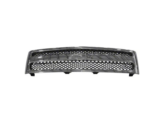 Upper Replacement Grille; Black and Chrome (07-13 Silverado 1500)