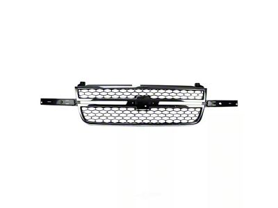Upper Replacement Grille; Black and Chrome (03-06 Silverado 1500 SS w/ Dale Earnhardt Package)
