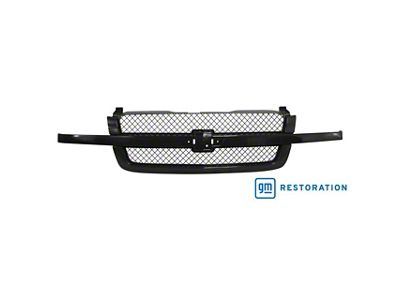 Upper Replacement Grille; Black (03-06 Silverado 1500 w/o Body Cladding)