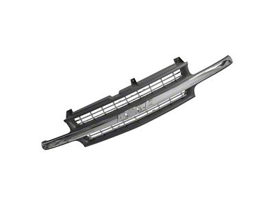 Upper Replacement Grille; Chrome and Dark Gray (99-02 Silverado 1500)